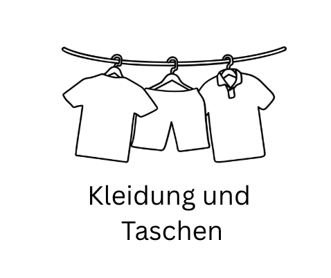Kleidung und Taschen