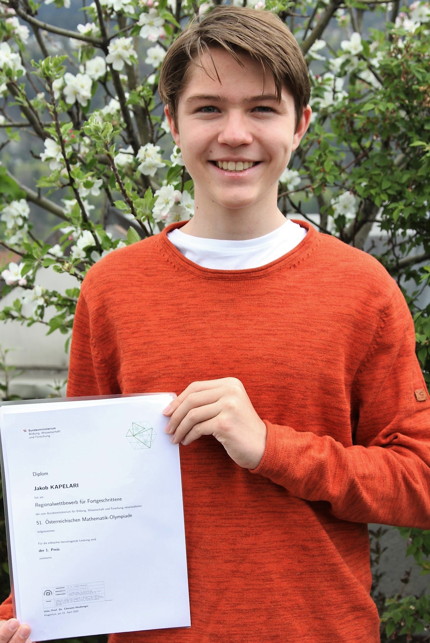 Jakob Kapelari - Österreichischen Mathematik-Olympiade für Fortgeschrittene