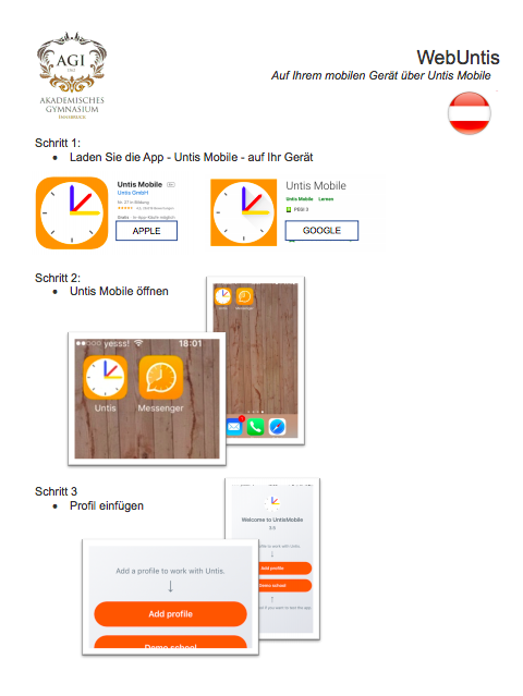 WebUntis für Mobilgeräte - Anleitung